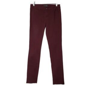 Wax Jean Pants Womens 7 Burgundy Skinny Stretch Premium Denim High Rise 90100